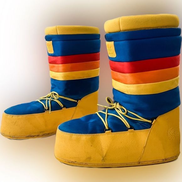 🌈RARE🌈 Adidas Retro Moonboots! Size US Men’s 8.5 / Women’s 10 - Picture 5 of 8